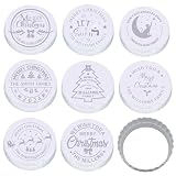 Yaoliucp 8pcs Weihnachtskeks -Stempel, Weihnachtsmotiven -Keksform mit Basis 3D -Plastik -Keksmarken DIY wiederverwendbares Waschkekstempel für Weihnacht Backkekse, Cookie Stemp