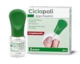 Ciclopoli gegen Nagelpilz, bei Pilzerkrankungen der Nägel, Anti-Pilz-Nagellack mit bewährtem Wirkstoff Ciclopirox und Tiefwirk-Effekt, nur 1x täglich auftragen, mit Applikationshilfe, 6.6