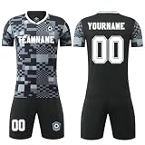 Generisch Trikot Sets Kinder, Hause/Auswärts Fußballtrikot für Kinder Herren Jungen Fussball Jersey Football Trikots, Sportshirt Junge Football Training Tshirts S