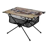 ZRWLUCKY Strandtisch im Western-Stil, brauner Pferdetisch, wasserdicht, mit Tragetasche, für Outdoor, Küche, Picknick