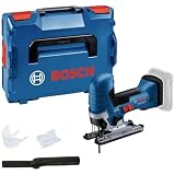 Bosch Professional 18V System Akku Stichsäge GST 18V-125 S (ideal für Kurven- und Abschnitte, SDS-Sägeblatthalter, inkl. 1x Stichsägeblatt, Absaug-Set, in L-BOXX)