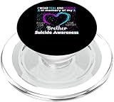 Ich trage Blaugrün und Lila für die Selbstmordprävention meines Bruders PopSockets PopGrip für MagS