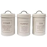 Lpitoy Behälter Für Tee, Kaffee, Zucker, 3 Stück, Metall, Vorratsdosen Für Tee, Kaffee, Zucker, Frischhaltedose, Küchenbehälter, Dosen Für Trockene Leb