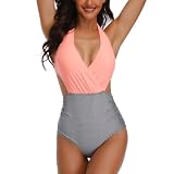 Monokini-Badebekleidung für Damen, 2025, Badeanzug, Strand-Badeanzug, Bademode, Bandeau-Bikini-Set, Damen-Bademode, Damen-Badeanzug-Kleid, rose, M