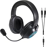 Speedlink Tyron - RGB Gaming Headset mit Mikrofon für PC PS4/PS5/ Xbox Series X/S/Switch, RGB Beleuchtung, mit Kabel 3,5mm Klinke, Y-Adapter, schw