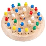 EACHHAHA Montessori Spielzeug ab 4 Jahre, Gedächtnis Schach lernspielzeug,Brettspiel aus Holz,Memory Spiel,Verbessert das Gedächtnis und die Farbwahrnehmung,Geburtstagsgeschenke fü