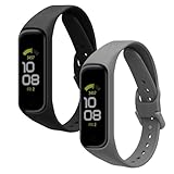kwmobile 2X Sportarmband kompatibel mit Samsung Galaxy Fit 2 Armband - Fitnesstracker Band Set aus TPU Silik