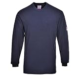 Portwest Flammhemmendes antistatisches Langarm T-Shirt, Größe: L, Farbe: Marine, FR11NARL