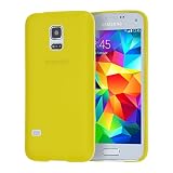 doupi UltraSlim Hülle kompatibel für Samsung Galaxy S5 Mini, Ultra Dünn Fein Matt Handyhülle Cover Bumper Schutz Schale Hard Case Taschenschutz Design Schutzhülle, gelb