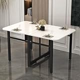 Klappbarer Esstisch aus Massivholz, platzsparend, ultradünnes Design, multifunktional, erweiterbar für Küche, Schlafzimmer, W