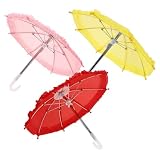 Toddmomy Niedlicher Mini- Regenschirm: 3 Stücke Brautregenschirm Kinder Regenschirm für Geburtstagsspielwaren Requisiten Hochzeit Fotografie Lieferungen (Zufällige Farbe)