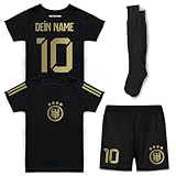 Deutschland Fußballtrikot personalisiert für Jungen & Mädchen – mit deinem Namen & Nummer – atmungsaktiv & leicht für EM 2024 F