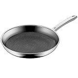 WMF Profi Resist Bratpfanne 28 cm – Edelstahl-Pfanne mit kratzfester Wabenstruktur und Antihaftbeschichtung, induktionsgeeignet, backofen-/spülmaschinenfest, für gesundes Braten auf Allen H