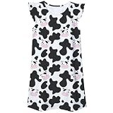 MäDchen Kleid Festlich Dress - Basic Baumwollekleider ÄRmellose BlumenmäDchenkleider Bequem, Weich Und Atmungsaktiv Button Down Kinderkleider Gehen Sie Zur Schule Outfit A-Linie Partyk