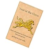 Year of the Horse Hug - 2D Acrylic Inspirational Keepsake - 8,9 cm Horse Year Positive Card | for Kids Teens Adults Students Home Travel Work Meetings Waiting Rooms Studying Team I