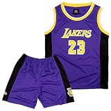 Mupopy Kleine Jungen 2er-Set Basketball Trainings Jersey and Pants, Basketball Kleidung Kinder, Jungen Basketball Trikot Kinder Basketball W