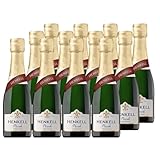 Henkell Sekt Trocken Piccolo (12 x 0,2 l) - Original Henkell Sektgenuss in praktischer Kleinflasche perfekt für unterwegs! frisch, fruchtig, feinperlig, VEGAN