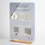 Pahdecor Qr-Code-Schild, Anpassbarer Qr-Code-Ständer, Anpassbare Cash App Venom Für Soziale Medien Im Geschäft, Scannbares Zahlungs-Qr-Code-Schild, Geeignet Für Schönheitssalons, R