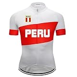 DELIGUO Adsport-Trikots Für Herren - Peru Radfahren Jersey T-Shits Sommer Sport Outdoor Kurzarm Mode Kleidung Motocross Top MTB Wear Sweat Runing,Wie Gezeigt,L