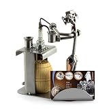 Steelman24 I Schraubenmännchen Barkeeper Mit Visitenkartenhalter I Made in Germany I Handarbeit I Geschenkidee I Stahlfigur I Metallfigur I M