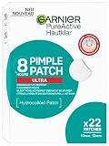 Garnier Hautklar Pimple Patches Ultra – Hydrokolloid Pickel Patches gegen Unreinheiten – Pickelpflaster mildern Sichtbarkeit von Pickeln in 8 Stunden – Schutz vor Bakterien & Ausdrücken – 22 Stück