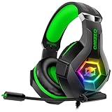 Ozeino Wired Gaming Headset mit Mikrofon 3D Surround Sound Geräuschunterdrückung RGB L