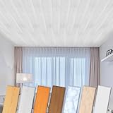 HEXIM Deckenpaneele aus XPS 100x16,7cm - Moderne Deckenverkleidung aus Styropor Kunststoff (10 Quadratmeter P-02) Wandplatten feuchtraumgeeig