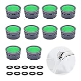 10er-Pack Wasserhahnbelüfter mit 10-teiliger Dichtung, Wasserhahnfilter, Wasserhahnbegrenzer, Badzubehör, Filtereinsätze, Wasserhahn-Ersatzteile, gelten für Bad, Kü