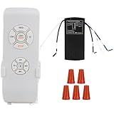 220V Universal Deckenventilator Fernbedienung Kit, Wireless Deckenventilator Lampe Fernbedienung Kit mit Lichtsteuerung, 3-Gang-Einstellung, 4 Timming-Steuerung, für Home Büro Restaurant G