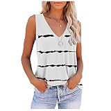 Sale Angebote Blitzangebote Top Weiss Damen Sommer Tanktop Ärmelloses Ärmellose Bluse Schwarz Weisses Oberteil Shirt Mit Print Spaghetti Baumwolle Fledermausärmel Elegant Eng T Bedruckt Sprü