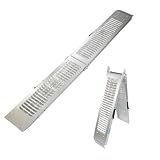 TRUTZHOLM 1 x Auffahrrampe klappbar 189cm Tragkraft 200 kg Stahl grau geriffelt Verladerampe Ramp