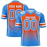 Generisch Personalisiert American-Football-Trikot Custom Football Jersey,Custom Football Jersey mit Name Nummer Logo, Schnelltrocknend Atmungsaktiv Fußballtrik