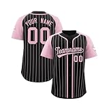 Generisch Personalisiert Atmungsaktiv Baseballtrikot Sporthemden Individuelles Baseball Jersey Schnelltrocknend T-Shirt Herren Damen Kinder Baseball Trikot Kurzarm Sportuniform Angebote Black Friday