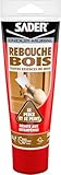 Sader Holzspachtelmasse - Spachtelmasse für Außen und Innen - zum Füllen von Löchern und Rissen bis zu 1 cm - Holzpaste ohne Lösungsmittel - Holzfarbe - 1 Tube 330 g