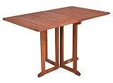 Spetebo Balkontisch Baltimore aus Eukalyptus Holz klappbar - rechteckig / 120 x 70 cm - Outdoor Esstisch aus FSC Massivholz geölt - Garten Terrasse Balkon Tisch für Auß