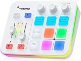 MAONO Audio Mixer, Audio-Interface mit Pro-Preamp, RGB, Bluetooth, 48V-Phantom-Speisung für Live-Streaming, Podcasting, Content-Erstellung, Gaming – MaonoCaster G1 NEO (Weiß)