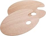 Redreo Holz Malen Palette Mischpalette, 2PCS Malpalette Universalpalette für DIY Kunst M