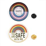 SIRLOMU 2 Regenbogen-Pins, LGBT Stolz Abzeichen, Emaille-Pin, Verbündete Stolz Abzeichen, Homosexuell Stolz Abzeichen, Mode-Metall-Pin für Ärzte, Krankenschwestern, Sicherheitsk