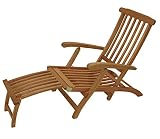 DEGAMO Deckchair Maine mit Fussteil aus Eukalyptus Hartholz, FSC®-Z