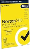 Norton 360 Premium Amazon Exklusiv* | Antivirus Software | 10 Geräte | 1 Jahr |Aktivierungscode in Originalverpackung
