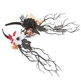 Lurrose Reh Ohren Rentiergeweih Haarreif Rentier Geweih Haarreifen Gothic Weihnachten Stirnband Elchgeweih Kopfschmuck Elch Kopfbedeckung Kinder Mädchen Fasching Karneval Party Kostüm Cosplay