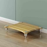 YQMHEZ 1/2/3/4-lagiger HiFi-Medienständer, Stereoschrank, MDF-Ständer, Audio-Rack mit stoßdämpfenden Füßen, Leistungsverstärker, Regal-Geräteschrank, for Aufnahmeräume(Walnut,1 Tier-23.6x18.8x3.9in)