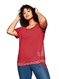 Sheego Damen Große Größen Shirt in 2-in-1-Optik mit Print und Tunnelzug Freizeitmode sportlich R