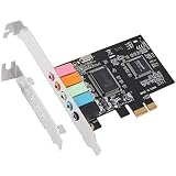 Rfeeuubft PCIe 5.1 Surroundkarte PCI Audio Stereo 3D mit Soundleistung Soundkarte für PC Chip CMI8738