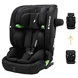Osann Flux Isofix eXT Kindersitz, i-Size von 76 bis 150 cm, mitwachsend, längere Verwendungsdauer des Gurtsystems bis 120 cm max. 23kg - All Black