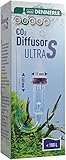 Dennerle CO2 Diffusor Ultra | für Süßwasser-Aquarien bis 400 Liter | aus Acrylglas - mit integriertem Blasenzähler | Membran aus Spezial S