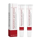Aufhellende Sommersprossencreme, Pigmententfernungscreme für das Gesicht,Entfernung von Altersflecken im Gesicht, dunklen Flecken, Falten und Hautunreinheiten,Verbesserung der Mattheit der Haut (2pcs)