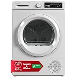 Telefunken T-WP-8-2-W Trockner, 8 kg Wärmepumpentrockner mit 15 Programmen, A+++, 176 kWh/Jahr, Knitterschutz & Restlaufanzeige, Weiß