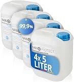Nanoprotect Isopropanol 99,9% | 5 Liter Reiniger | 4er Set (20 Liter) | Hochprozentiger Isopropylalkohol | IPA Reinigungsalkohol für Haushalt und Elektronik | Made in Germany