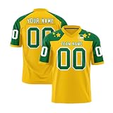 Personalisiert American Football Spieltrikots mit Name Nummer Personalisierte Trikot T-Shirt für Kinder Junge Mädchen Herren Damen Personalisiert American-Football-Trikot Custom Jersey